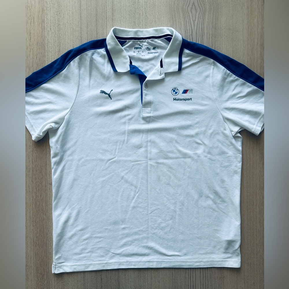 Puma x BMW Motorsport Polo Shirt Men’s Size XL White
